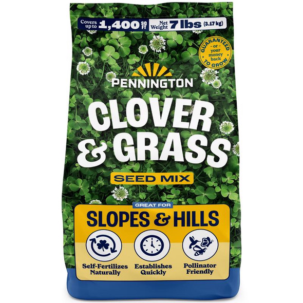 Pennington Smart Seed Clover Grass Blend - 7 lb Coated Seed for Small Lawns and Overseeding