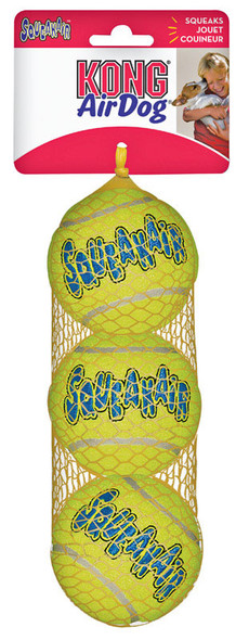 KONG Pet Tennis Balls Medium for Dogs - Squeaker Green Rubber Dog Toys