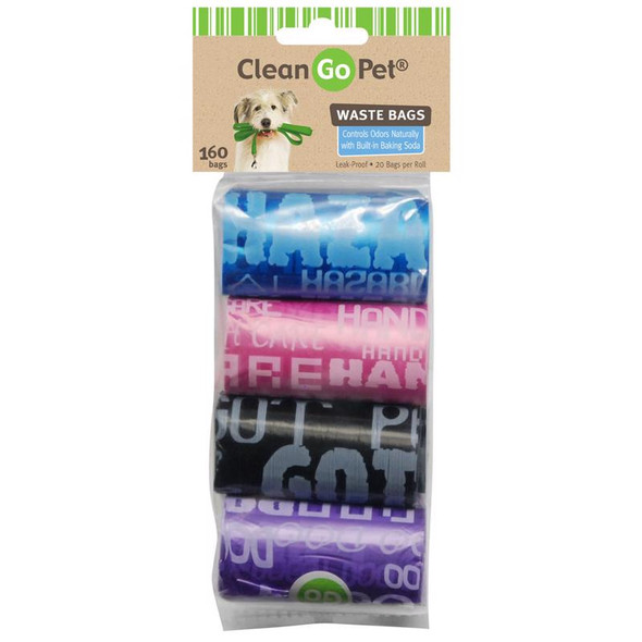 Clean Go Pet Disposable Pet Waste Bags – 8 Pack for Dog Owners