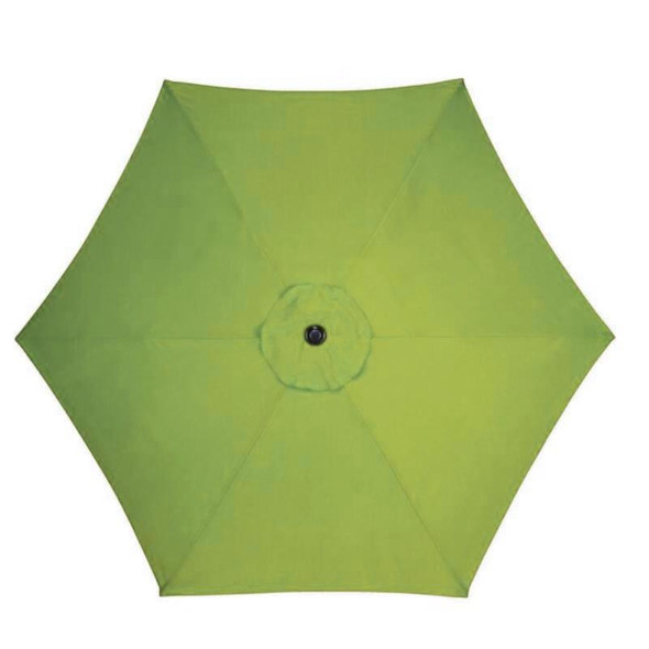 Living Accents 9' Market Style Aluminum Umbrella with Spring Green Canopy and Tiltable Design