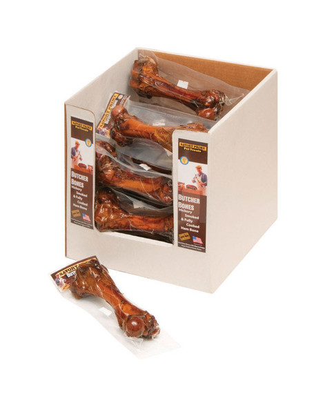 Savory Prime Smoked Ham Dog Treats – Grain-Free, 12-inch Bones for All Size Dogs