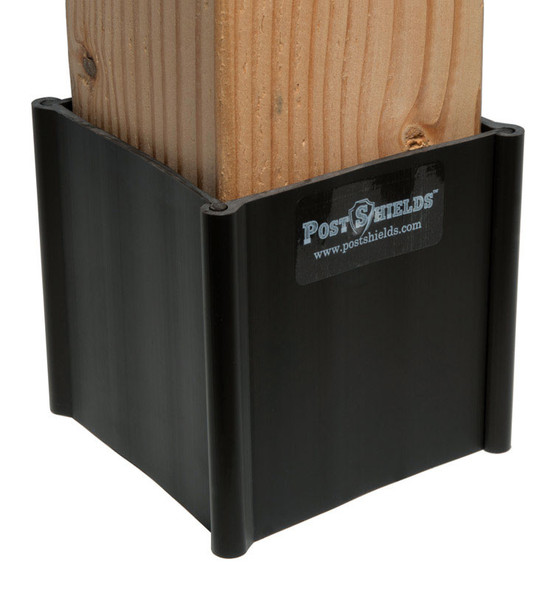 Post Shields Inc. Brown 4x4 Fence Post Protection Sleeve, PVC Coated