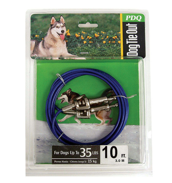 DOG TIE OUT 10' BLU MD