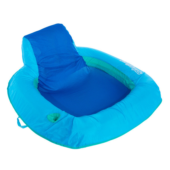 Swimways Pool Float Spring Mat – Inflatable Floating Pool Mattress for Adults, Blue