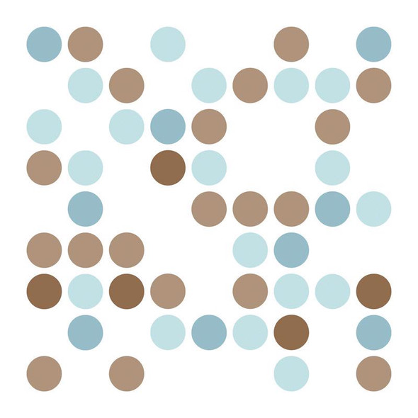 Con-Tact Grip Prints Polka Dot Shelf Liner - 4 ft x 18 inches, Blue and Brown Vinyl