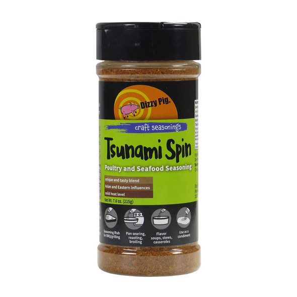 Dizzy Pig Tsunami Spin Poultry and Seafood BBQ Rub - 7.6 oz Shaker Can