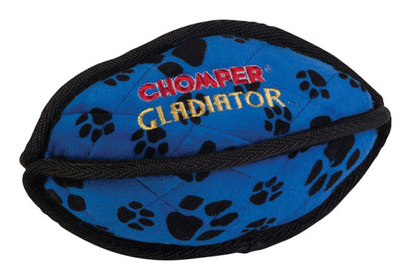 Chomper Gladiator Large Tuff Football Dog Toy – Durable Nylon and Plush Plaything for Active Dogs