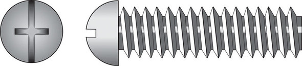 Hillman Zinc-Plated Steel Machine Screws, 8-32 Thread, 3 Inch Length, Box of 100