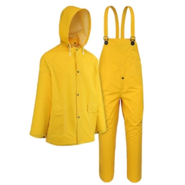 RAIN SUIT PVC/PLY YLW L