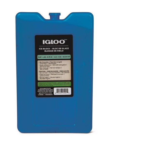 Igloo Maxcold Large Ice Freezer Block - Reusable Blue Cooler Ice Substitute