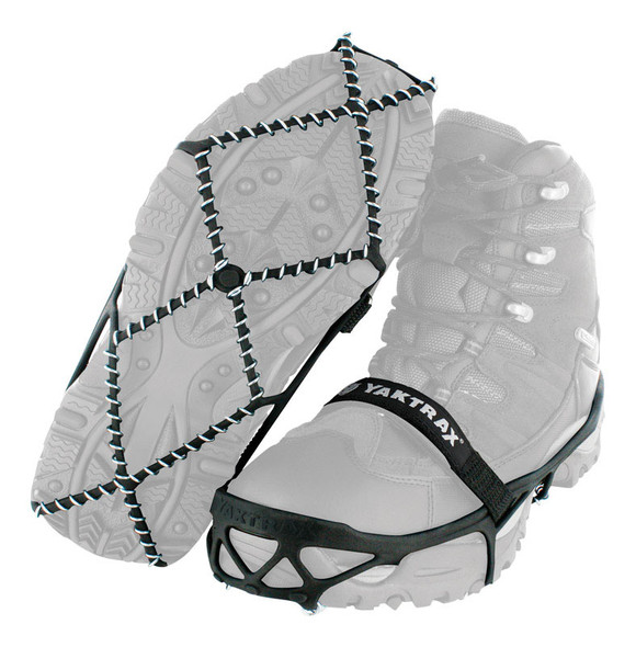 Yaktrax Pro Med Shoe Traction for Unisex Walking and Light Hiking in Black
