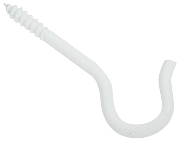 National Hardware N274-928 Ceiling Hook in White – Heavy-Duty Steel with 25 lb Capacity