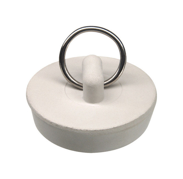 Danco Sink Stopper 1-1/2 inch White - Durable Rubber Drain Cover for Sinks