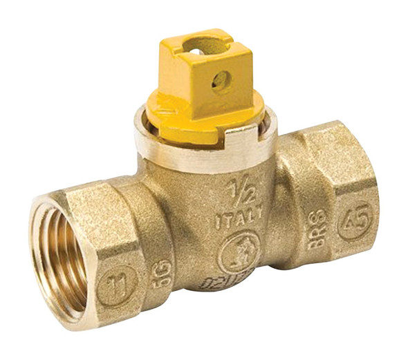 B&K ProLine 1/2 Inch Brass Ball Valve with Chrome Finish – Gas Application, FIP Connection