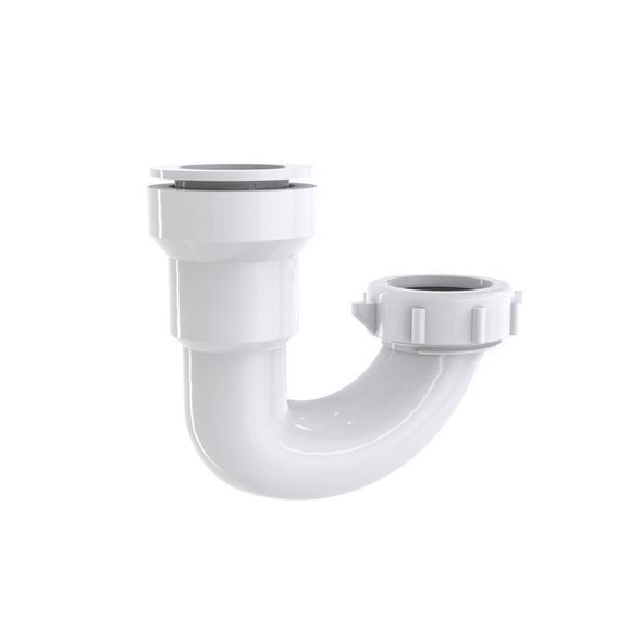KeeneY J-Bend 1-1/4 Inch Plastic Plumbing Fitting for Bathroom Sink - Insta Plumb Series
