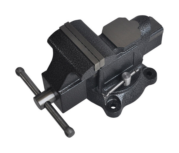 Steel Grip 4-Inch Bench Vise with Swivel Base – Heavy-Duty Forged Steel Construction