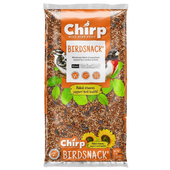 Chirp Birdsnack Wild Bird Food with Sunflower Seeds and Millet - 5 lb Bag