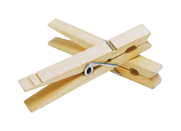 Whitmor Wood Clothes Pins – 50 Count, Natural Finish, 3.38 Inches