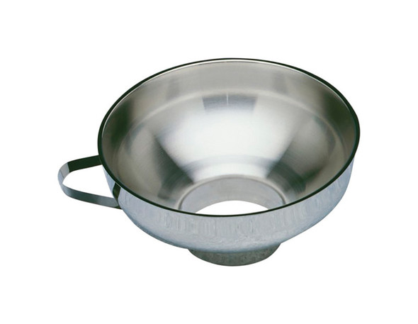 Norpro Wide Mouth Funnel with Handle - Stainless Steel Kitchen Funnel for Liquids and Powders