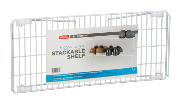 Grayline Life Organized Stacking Shelf EX-Long with White Finish