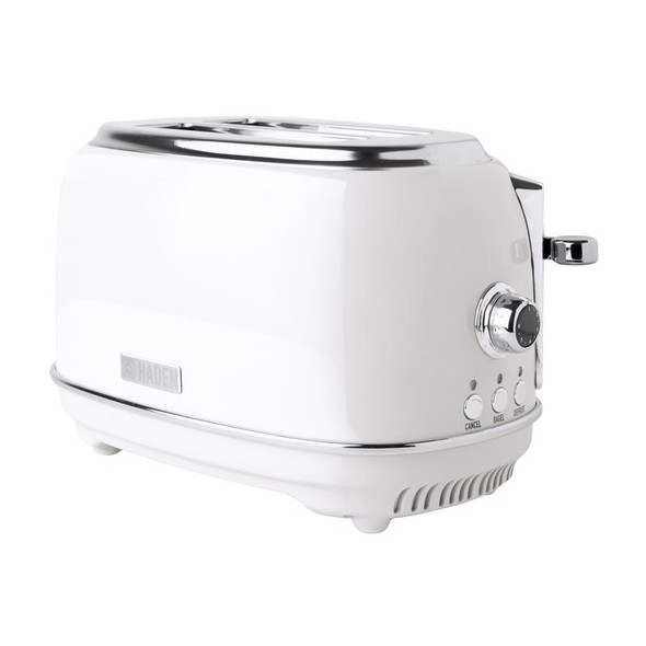 Haden Heritage Series 2-Slot White Stainless Steel Toaster with Semi-Gloss Finish