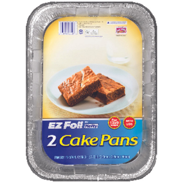 Hefty EZ Foil Aluminum Cake Pan with Lid, Pack of 2