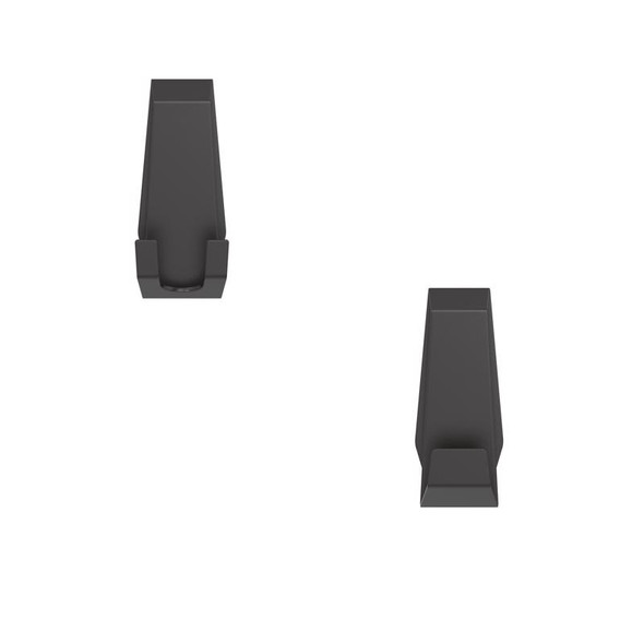 Better Living Facet Bath Hook 2-Pack in Matte Black - Stylish Stainless Steel Bathroom Accessories