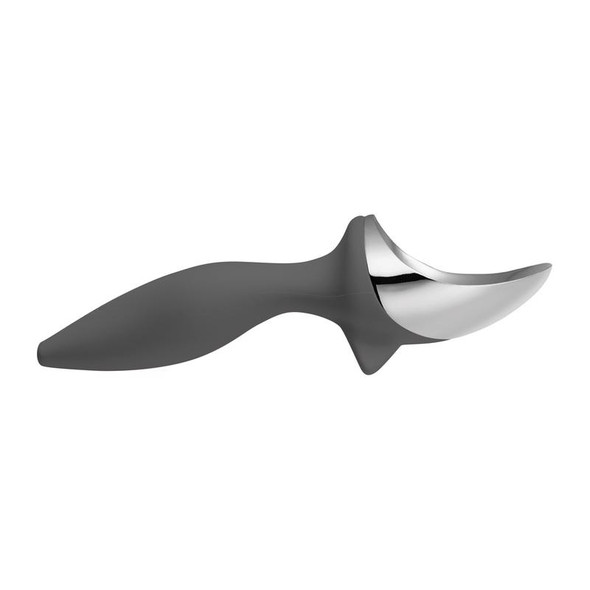 Tovolo Tilt Up Ice Cream Scoop with Chrome Finish, Charcoal