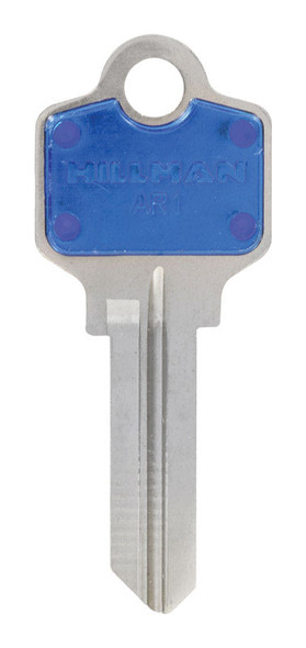 Hillman Blue House and Office Key Blank - Model 86222, ColorPlus Brass Traditional Key