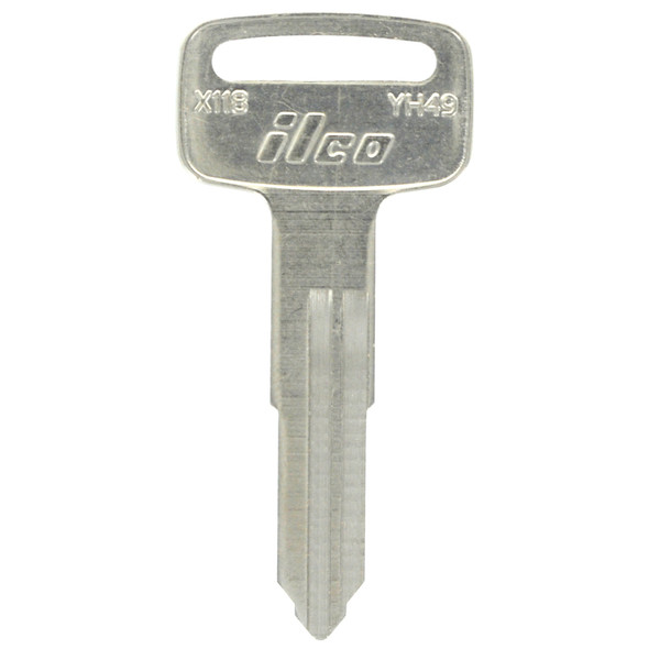 Hillman Motorcycle Key Blank YH-60/X-118 | Brass Double-Sided Traditional Key for Yamaha