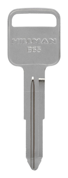Hillman Brass Key Blank for GM Vehicles B65/B70 – Double-Sided Traditional Automotive Key