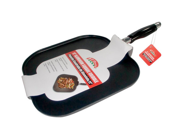 Bene Casa Square Griddle Aluminum 11-inch with Heat-Resistant Handles