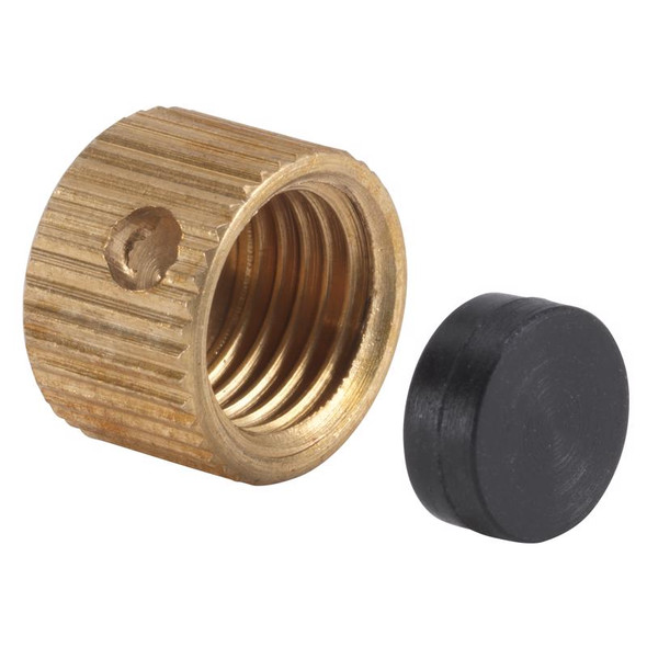 Homewerks Brass Drain Cap 3/8 inch for Brass Stop and Waste Valves