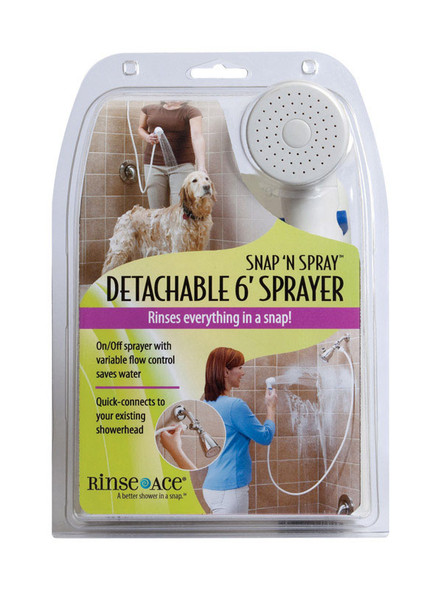 Rinse Ace Snap N Spray Portable Handheld Shower Sprayer with Polished Finish