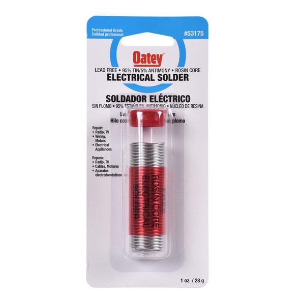 Oatey RSN CR Solder Wire 1 oz. - Lead-Free Rosin Core Solder for Electrical Applications