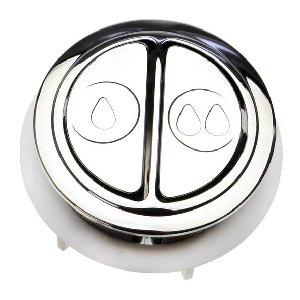 Fluidmaster 800P-001-P8 Chrome Finish Push Button Flush Lever for Toilet Repair