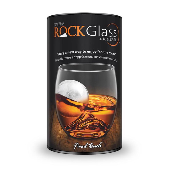 Final Touch Glass & Silicone Ice Mold – 8 oz, Black and Clear