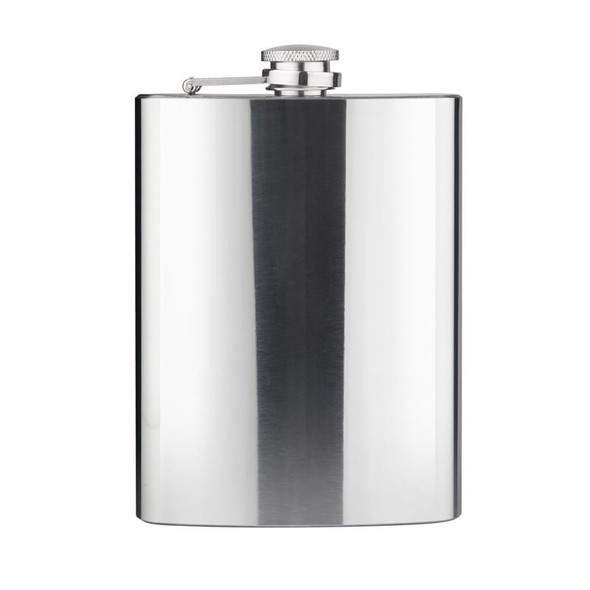 Final Touch Stainless Steel 8 oz Silver Flask – Durable Barware for On-the-Go Use