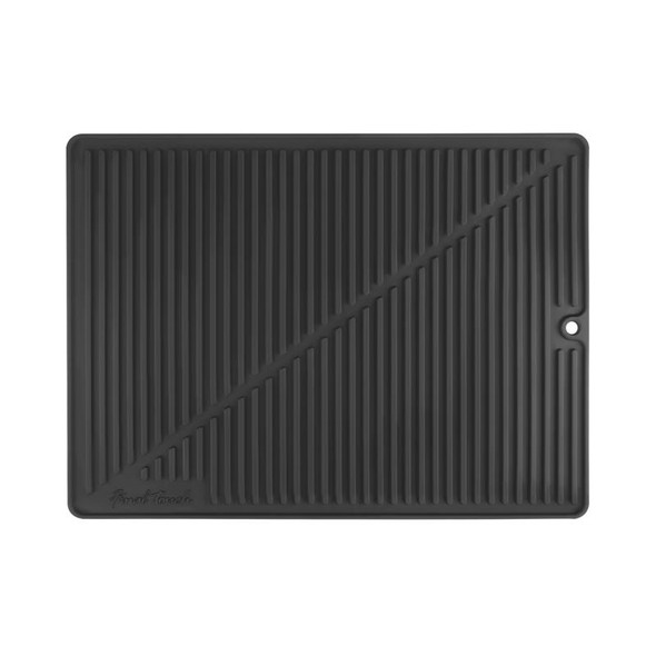 Final Touch Silicone Drying Mat in Black - Kitchen Sink Storage and Organization