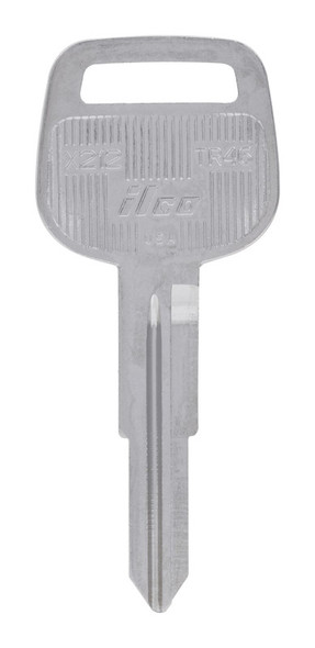 Hillman Automotive Brass Key Blank TR46 for Toyota Vehicles - Double Sided Traditional Style