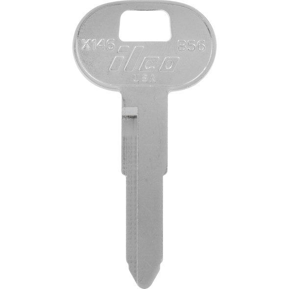 HILLMAN GM Key Blank Double Sided Brass Key B-56 - Traditional Automotive Key