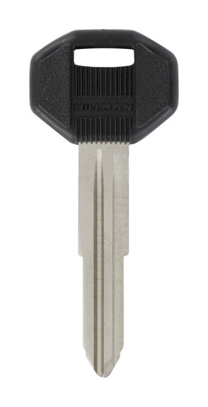 Hillman Key Blank for Mitsubishi - Model MT-1PH, Brass with Plastic Head, Double-Sided Traditional Style