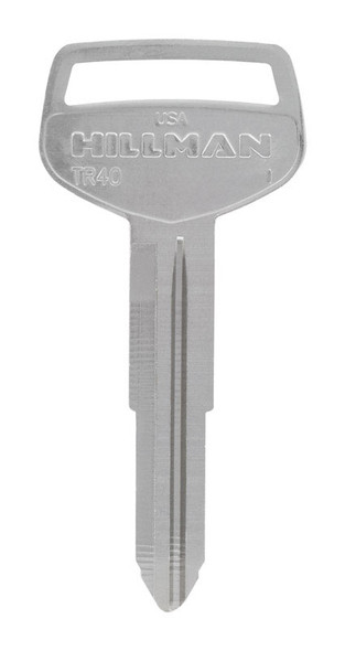 Hillman Toyota Key Blank TR-40 – Brass Double-Sided Traditional Key for Automotive Use