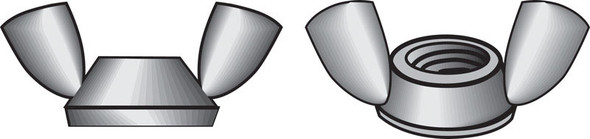 Hillman Stainless Steel Wing Nut, 1/4 inch, Pack of 50