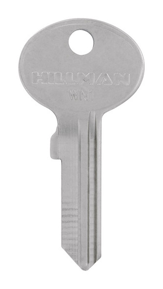 HILLMAN Universal Key Blank WN1 — Brass, Single Side, For House and Office Locks