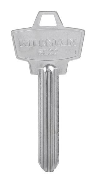 Hillman SC-22 Schlage Key Blank – Durable Brass Double-Sided House and Office Key