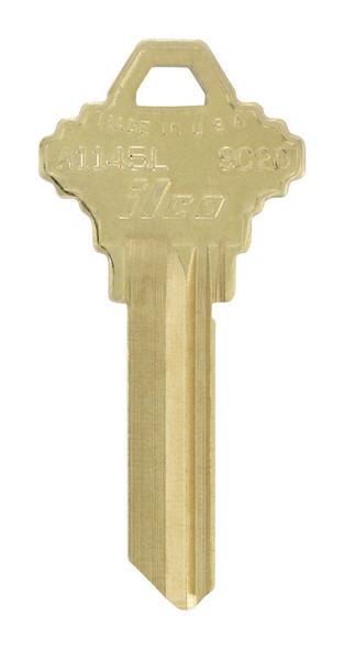 Hillman SC20 Universal Brass Key Blank for House and Office Doors