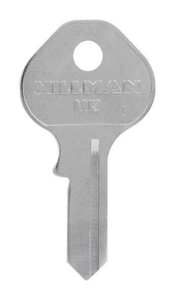 HILLMAN Key Blank Padlock Brass M13 – Compatible with Various Locks