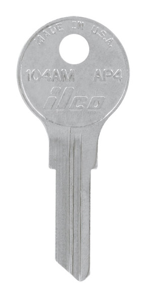 Hillman AP-4 Chicago Blank Single Key - Brass House and Office Key Blank with Universal Compatibility
