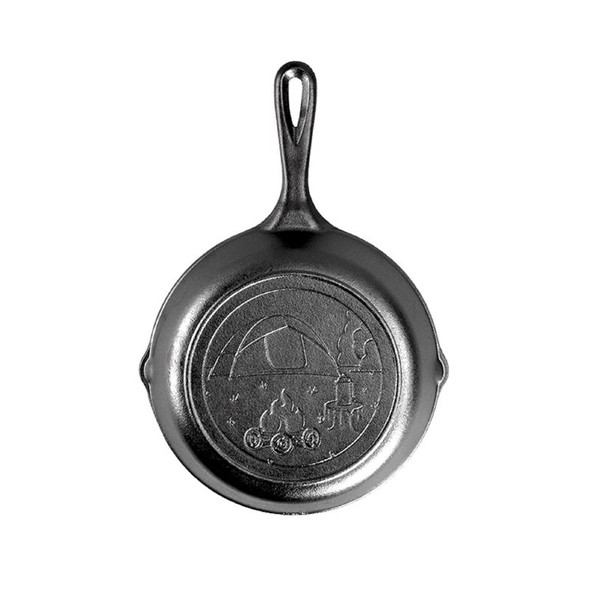 Lodge Wanderlust Cast Iron Skillet with Heat-Resistant Handles, 8-Inch Diameter